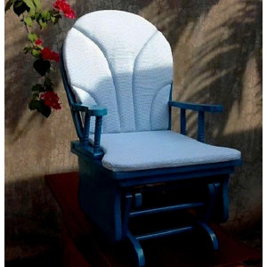 Ghế Lắc Trẻ Em - Màu Xanh : Nệm Ghế CaRo Xanh